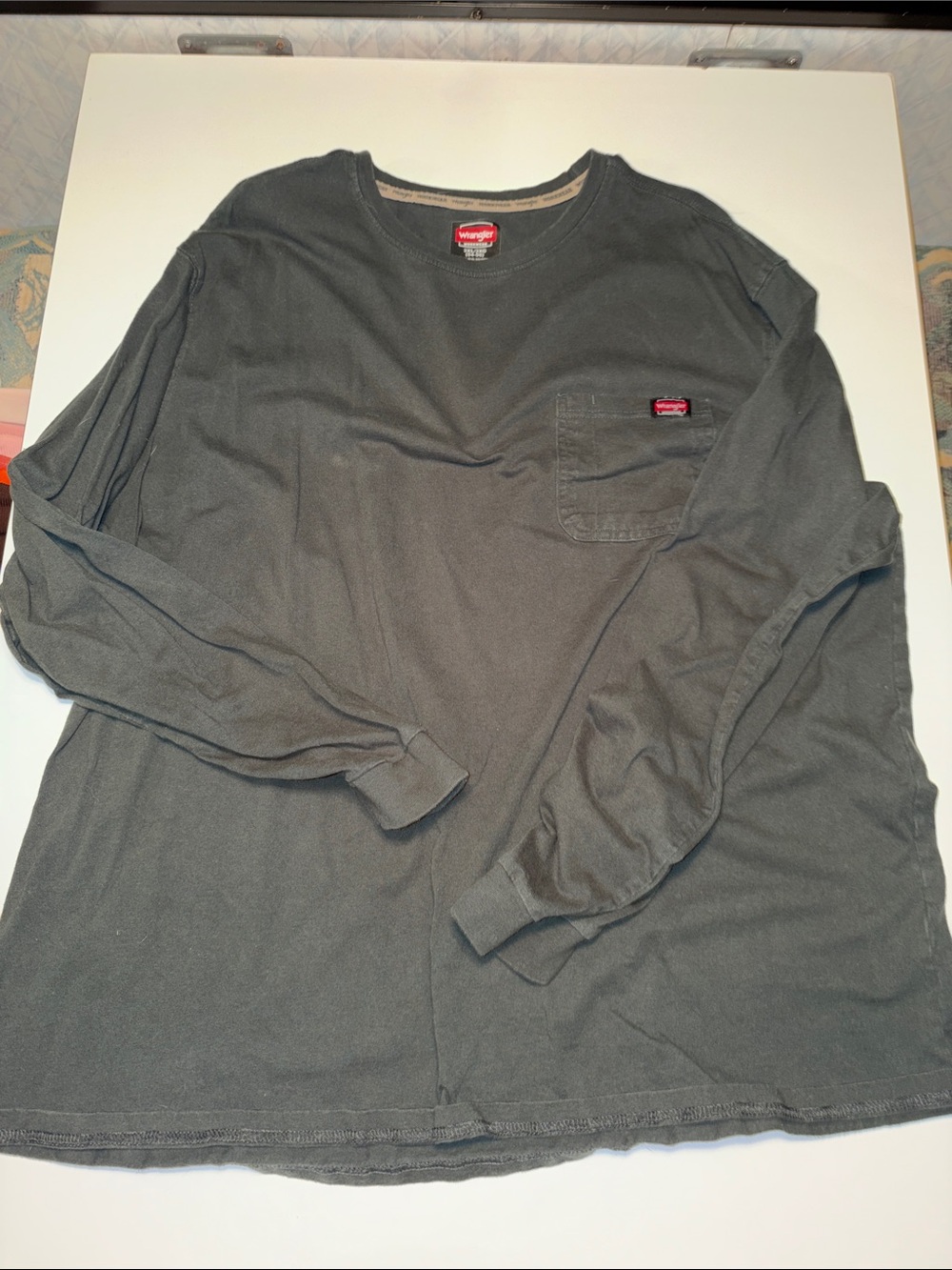 Wrangler Men's Long Sleeve Pocket Tee - Hunter Green